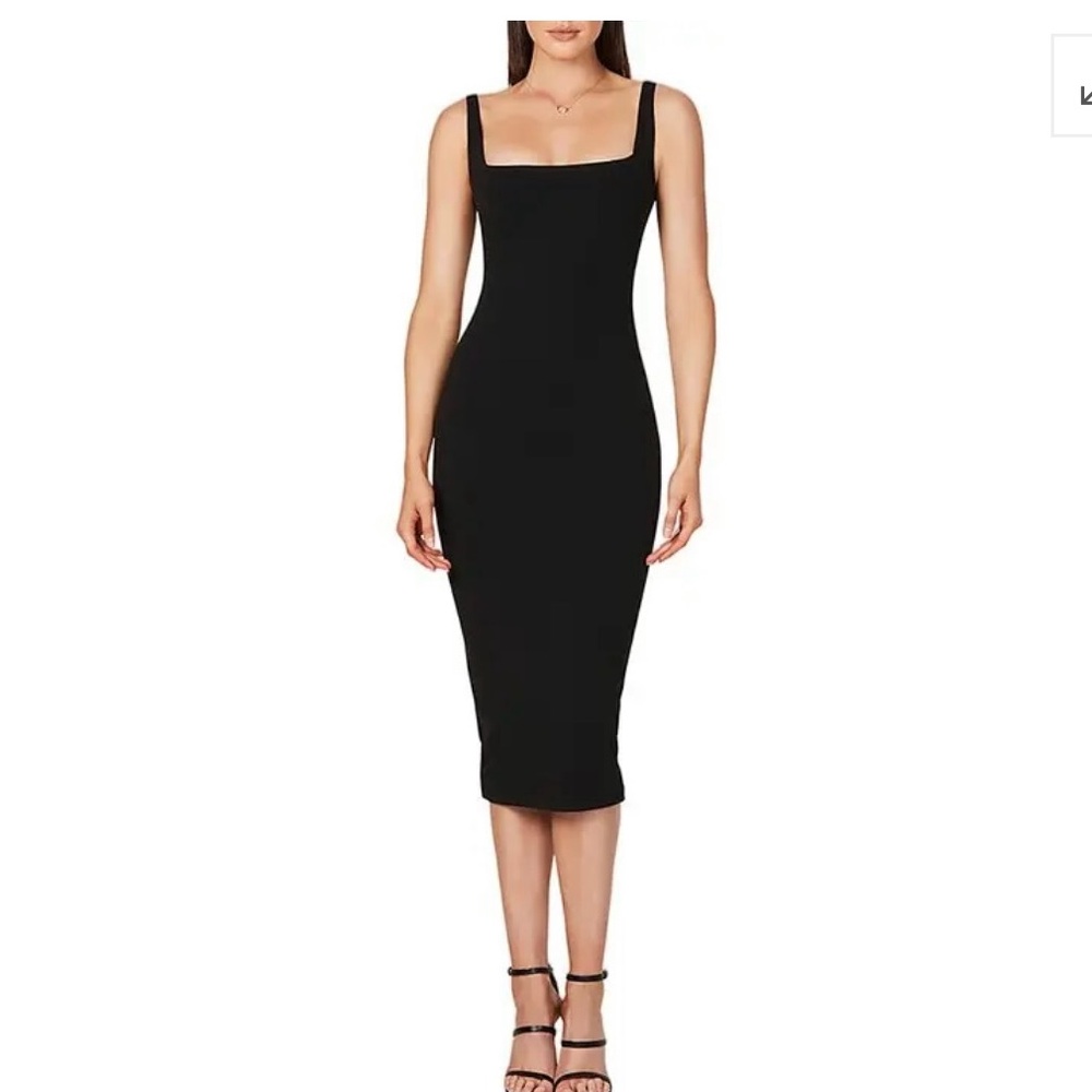 Nookie Rendezvous Black Midi Dress